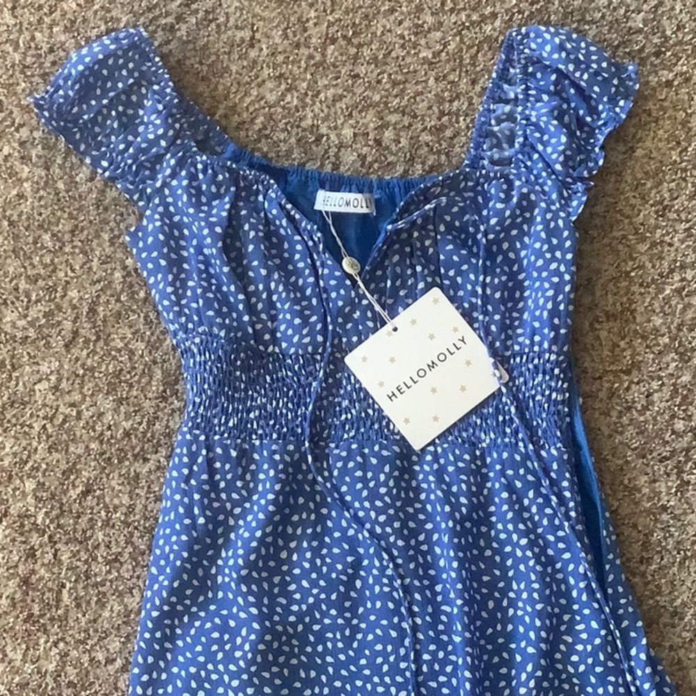 Hello Molly Blue Patterned Dress